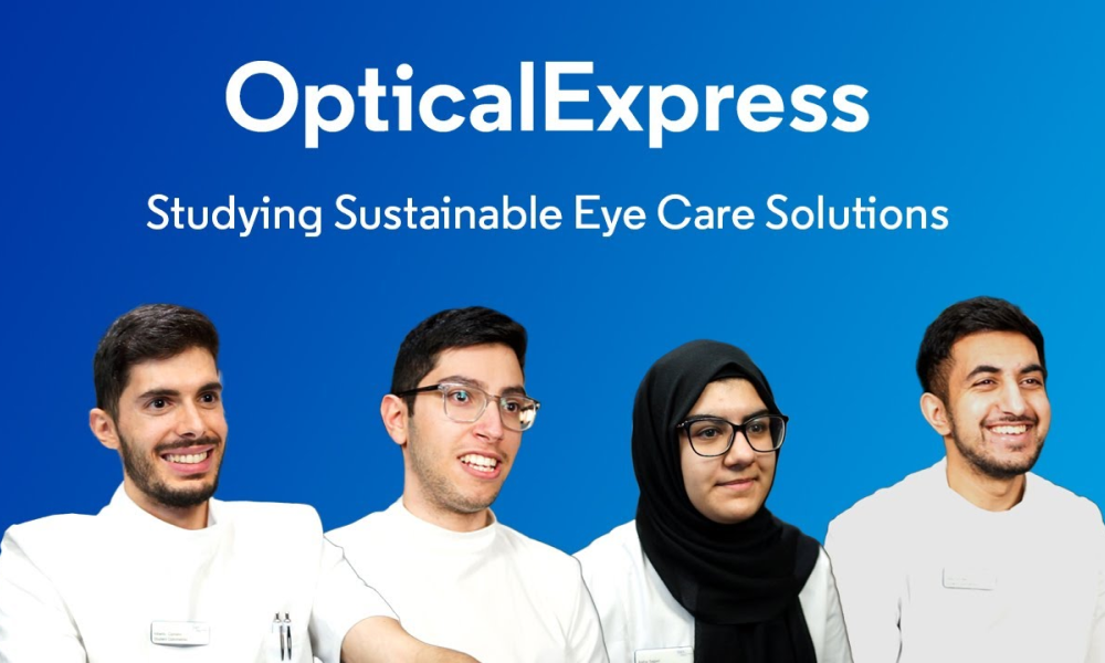 Glasgow Caledonian optometry students at Optical Express